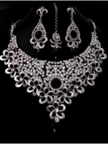 Rhodium Necklace Set